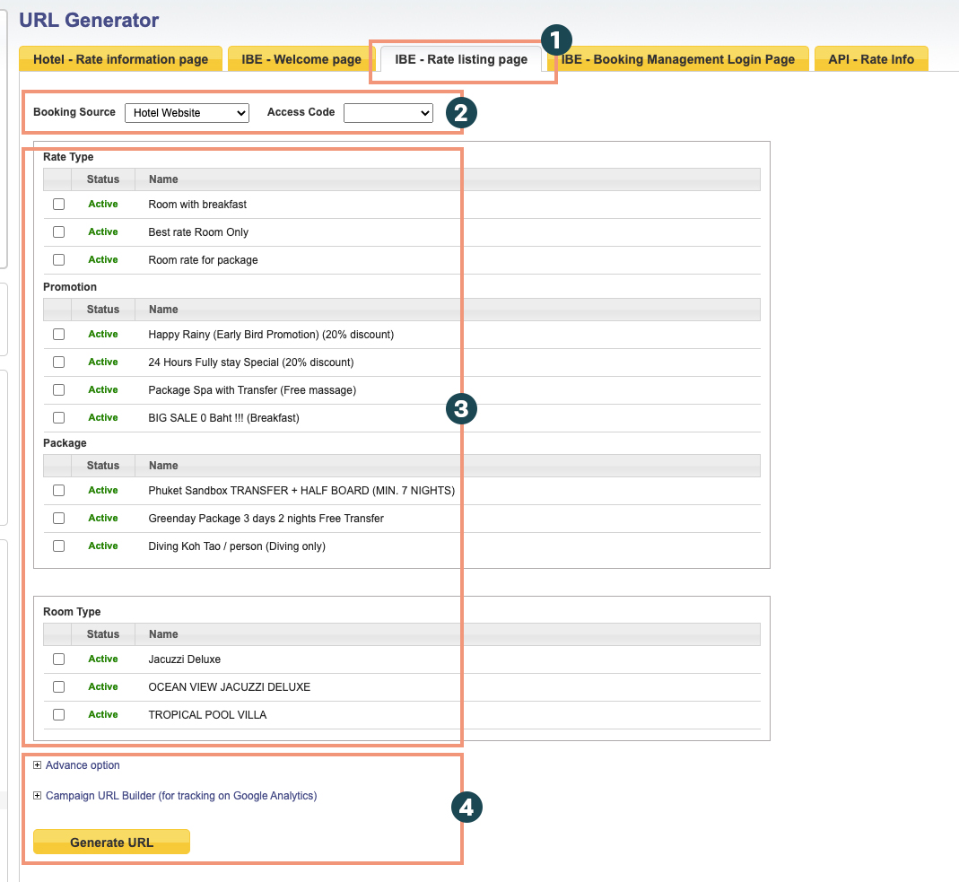 Url generate : Travelanium 